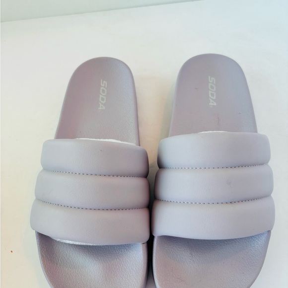 Soda Shoes - Soda Women's Lavender Slide Slippers